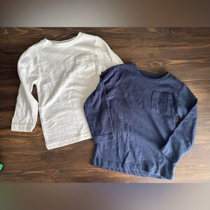 Class Club Long-Sleeve Pocket Tees - Navy & White Set